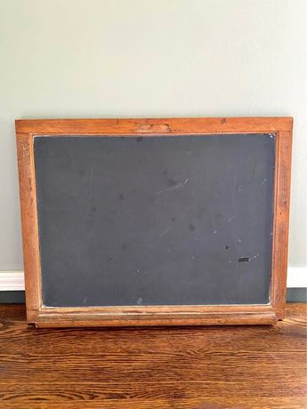 Large Vintage Country Schoolhouse Chalkboard Wood Framed Slate Board