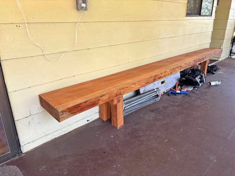 Raw edge bench!