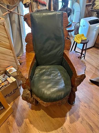 Redwood burl chair