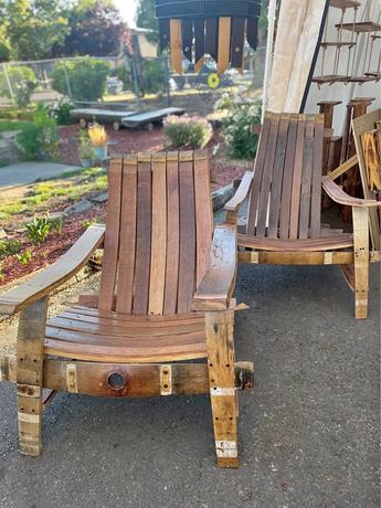Handmade Wine Barrel Adirondack Chairs
