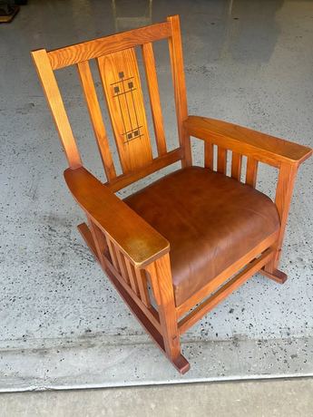 Craftsman Rocker with Leather Seat