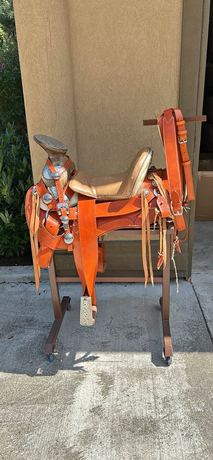 Ornate Western Charro Horse Saddle with Silver Accents montura charra nueva