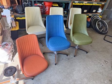 Vintage Chromacraft Swivel Chairs Set