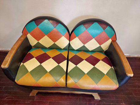 Whiskey wine barrel love seat.