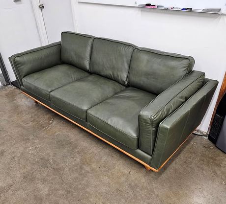 Article Timber Leather Sofa - Open Box!